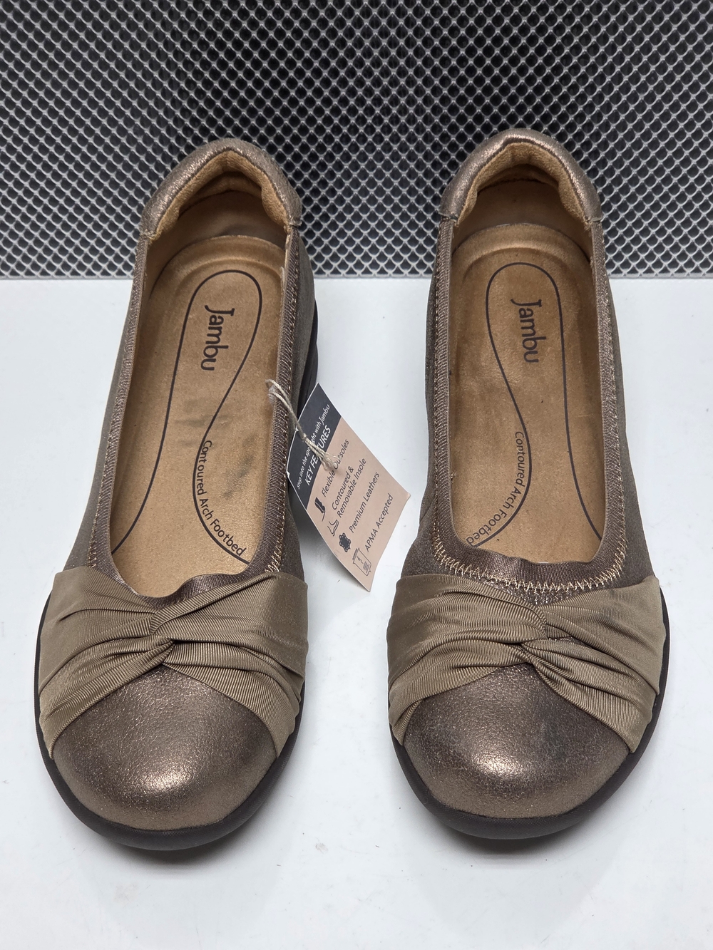 Jambu Women's Tara Metallic Leather Ballet Flat Bronze Size 10M Never Worn